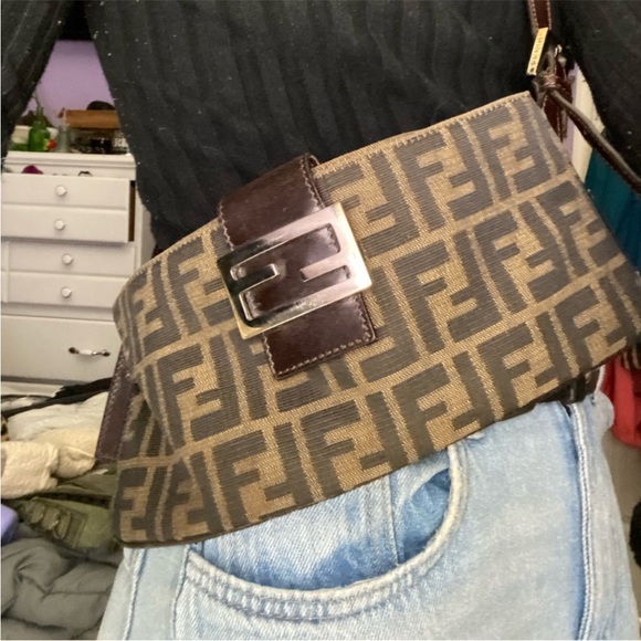 Fendi Handbags - Vintage Fendi Baguette Zucca Shoulder Bag